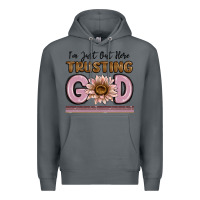 Rock im just out here trusting god Premium Hoodie - MaliasSmallBusiness