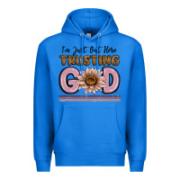 True Royal im just out here trusting god Premium Hoodie - MaliasSmallBusiness