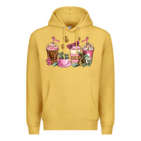 Antique Gold boss lady coffee cups Premium Hoodie - AdoDesignShop