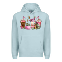 Blue Mist boss lady coffee cups Premium Hoodie - AdoDesignShop