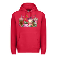 Cardinal boss lady coffee cups Premium Hoodie - AdoDesignShop