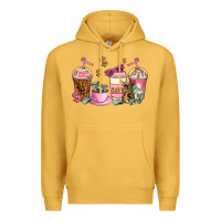 Mustard boss lady coffee cups Premium Hoodie - AdoDesignShop