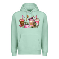 Seafoam boss lady coffee cups Premium Hoodie - AdoDesignShop