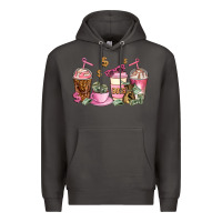 Smoke boss lady coffee cups Premium Hoodie - AdoDesignShop
