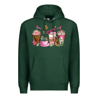 Sports Green boss lady coffee cups Premium Hoodie - AdoDesignShop