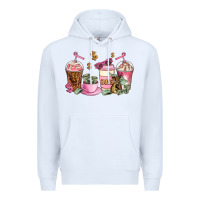 White boss lady coffee cups Premium Hoodie - AdoDesignShop