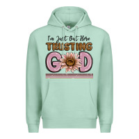 Seafoam im just out here trusting god Premium Hoodie - MaliasSmallBusiness