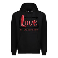 Black love all day every day hearts Premium Hoodie - MaliasSmallBusiness