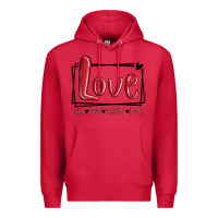 Cardinal love all day every day hearts Premium Hoodie - MaliasSmallBusiness