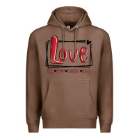 Chestnut love all day every day hearts Premium Hoodie - MaliasSmallBusiness