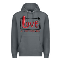 Rock love all day every day hearts Premium Hoodie - MaliasSmallBusiness