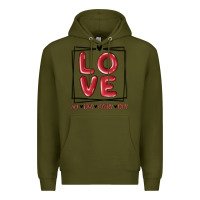 Army Green love all day every day Premium Hoodie - MaliasSmallBusiness