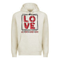 Oatmeal Heather love all day every day Premium Hoodie - MaliasSmallBusiness
