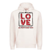 Pale Pink love all day every day Premium Hoodie - MaliasSmallBusiness