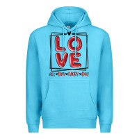 Ocean Blue love all day every day Premium Hoodie - MaliasSmallBusiness