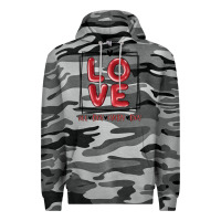 Slate Camo love all day every day Premium Hoodie - MaliasSmallBusiness