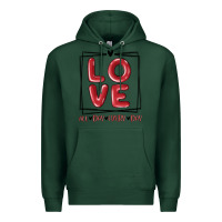 Sports Green love all day every day Premium Hoodie - MaliasSmallBusiness