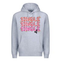 Heather Grey single single single af Premium Hoodie - MaliasSmallBusiness