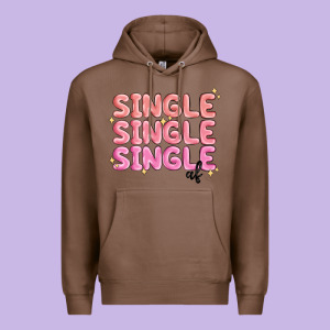 Single Single Single Af Premium Hoodie Designed By Maliassmallbusiness