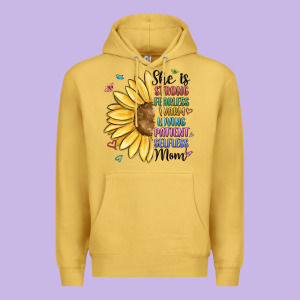 She Is Strong Fearless Warm Loving Mom Premium Hoodie Designed By Maliassmallbusiness