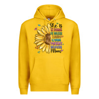 Lemon she is strong fearless warm loving mom Premium Hoodie - MaliasSmallBusiness