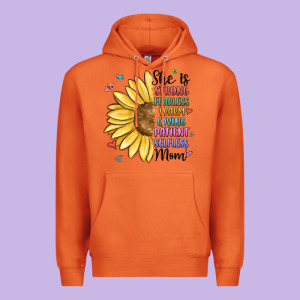 She Is Strong Fearless Warm Loving Mom Premium Hoodie Designed By Maliassmallbusiness