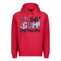 Cardinal the gym is my happy place Premium Hoodie - MaliasSmallBusiness