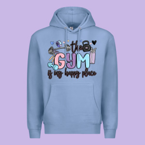 The Gym Is My Happy Place Premium Hoodie Designed By Maliassmallbusiness