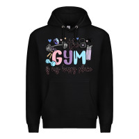Black the gym is my happy place Premium Hoodie - MaliasSmallBusiness