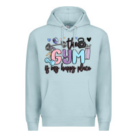 Blue Mist the gym is my happy place Premium Hoodie - MaliasSmallBusiness