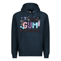 Navy the gym is my happy place Premium Hoodie - MaliasSmallBusiness