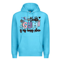 Ocean Blue the gym is my happy place Premium Hoodie - MaliasSmallBusiness