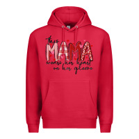 Cardinal this mama wears her heart on her gleeve Premium Hoodie - MaliasSmallBusiness