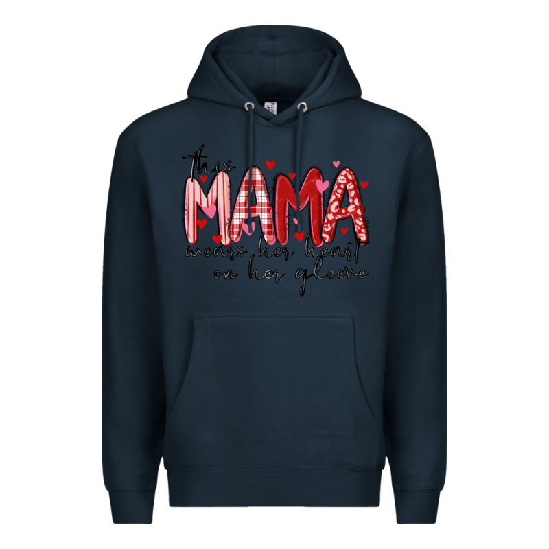 This Mama Wears Her Heart On Her Gleeve Premium Hoodie by MaliasSmallBusiness | Teevron