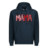 Navy this mama wears her heart on her gleeve Premium Hoodie - MaliasSmallBusiness