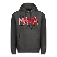 Charcoal Heather this mama wears her heart on her gleeve Premium Hoodie - MaliasSmallBusiness
