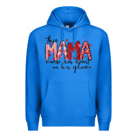 True Royal this mama wears her heart on her gleeve Premium Hoodie - MaliasSmallBusiness