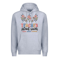 Heather Grey teacher plant seeds that grow forever Premium Hoodie - MaliasSmallBusiness