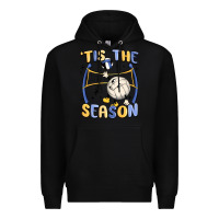 Black tis the season volleyball Premium Hoodie - MaliasSmallBusiness