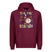 Burgundy tis the season volleyball Premium Hoodie - MaliasSmallBusiness