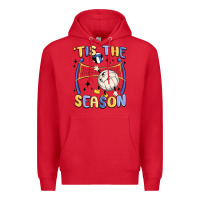 Red tis the season volleyball Premium Hoodie - MaliasSmallBusiness