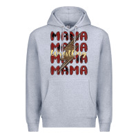 Heather Grey wrestling mama Premium Hoodie - MaliasSmallBusiness