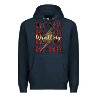 Navy wrestling mama Premium Hoodie - MaliasSmallBusiness