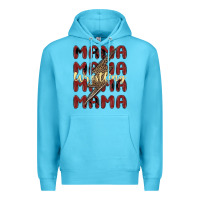 Ocean Blue wrestling mama Premium Hoodie - MaliasSmallBusiness