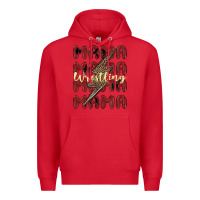 Red wrestling mama Premium Hoodie - MaliasSmallBusiness