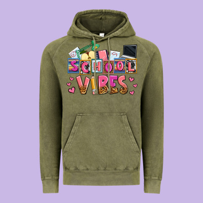 School Vibes Vintage Hoodie Designed By Adodesignshop
