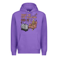 Purple trust me the husband did it Premium Hoodie - MaliasSmallBusiness
