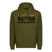 Army Green dslexia awareness month Premium Hoodie - MaliasSmallBusiness
