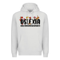 Dove Grey dslexia awareness month Premium Hoodie - MaliasSmallBusiness