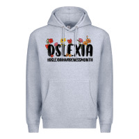 Heather Grey dslexia awareness month Premium Hoodie - MaliasSmallBusiness